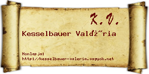 Kesselbauer Valéria névjegykártya